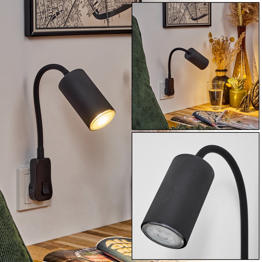 Javel Steckdosenleuchte Schwarz, 1-flammig main product photo