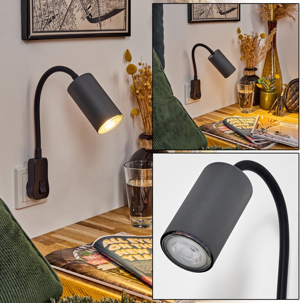 Javel Steckdosenleuchte Schwarz, 1-flammig main product photo