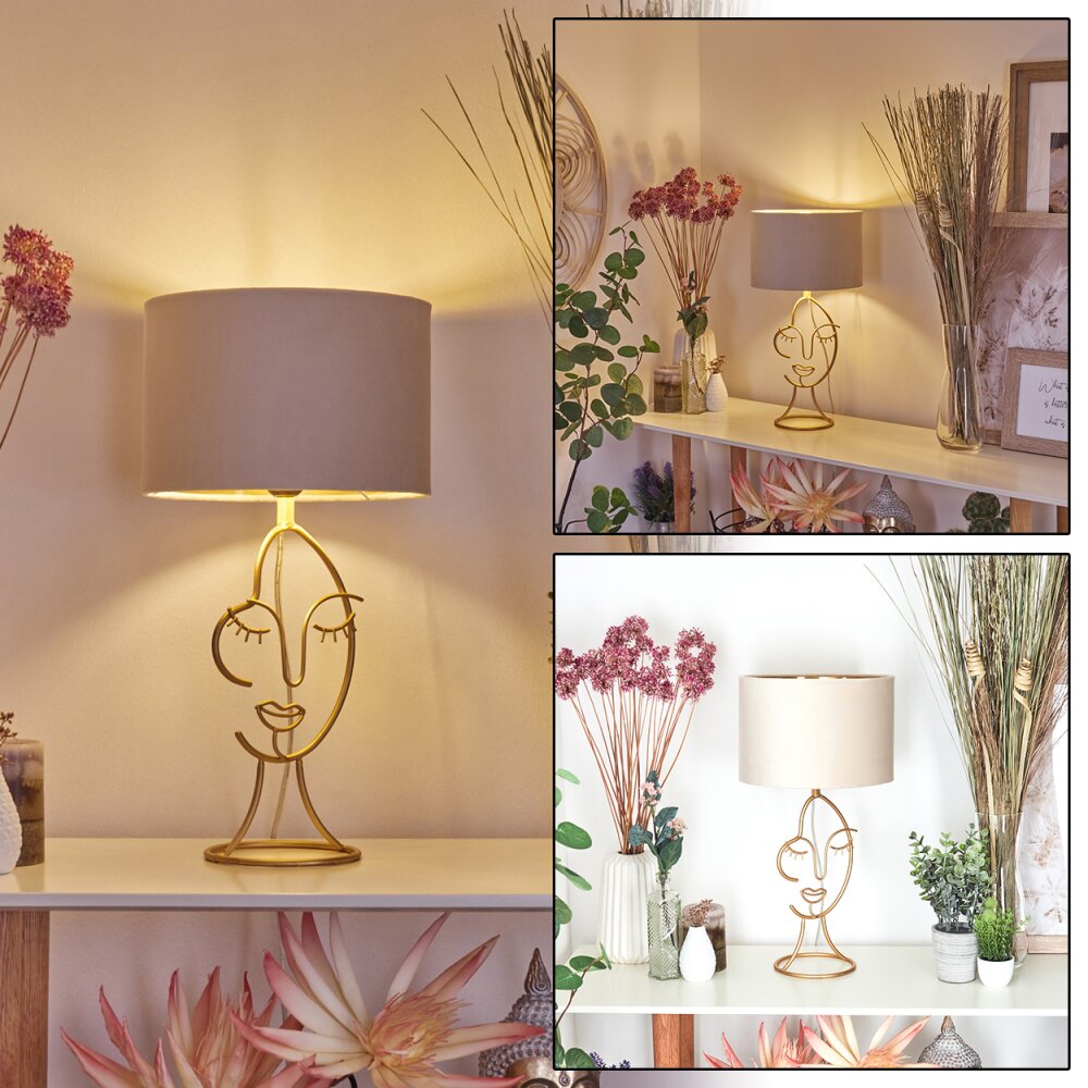 Burgueiros Tischleuchte Gold, 1-flammig main product photo