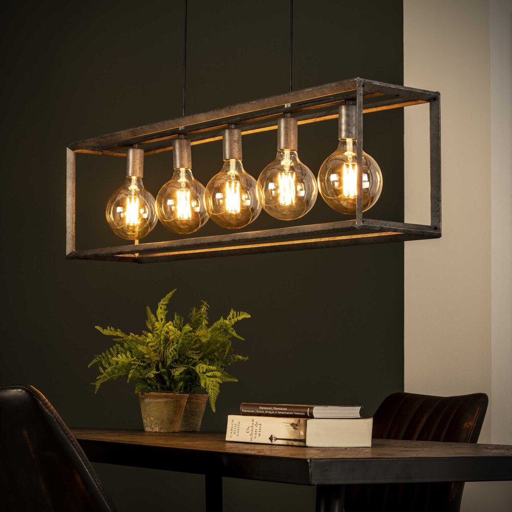 Lagosanto Pendelleuchte Silber, 5-flammig main product photo