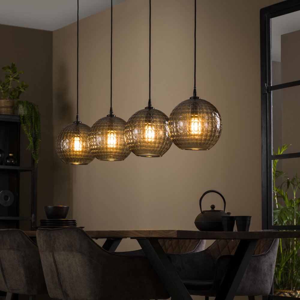 Barcarena Pendelleuchte Schwarz, 4-flammig main product photo