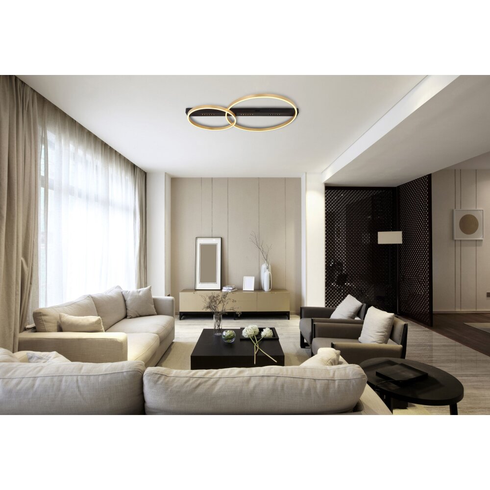Globo LUFFY Deckenleuchte LED Gold, Schwarz, 1-flammig main product photo