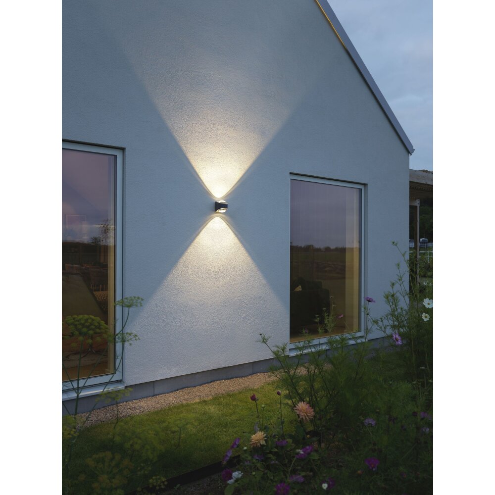 Konstsmide Bitonto Außenwandleuchte LED Anthrazit, 2-flammig main product photo