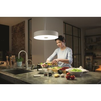 Philips Hue Fair Pendelleuchte LED Weiß, 1-flammig, Fernbedienung