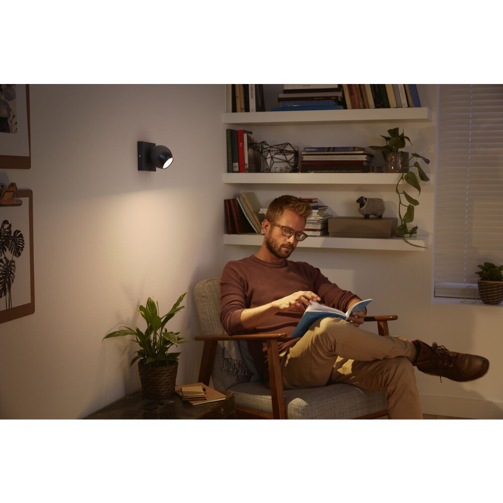 Philips Hue Buckram Deckenleuchte LED Schwarz, 1-flammig, Fernbedienung main product photo