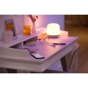 Philips WiZ Hero Tischleuchte LED Weiß, 1-flammig, Fernbedienung, Farbwechsler