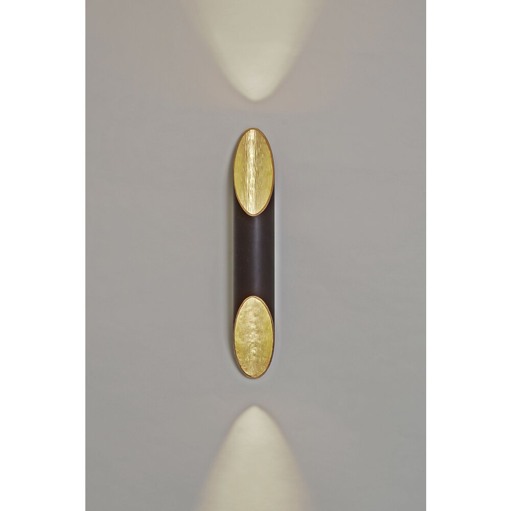Holländer ORGANO Wandleuchte Anthrazit, Gold, 2-flammig main product photo