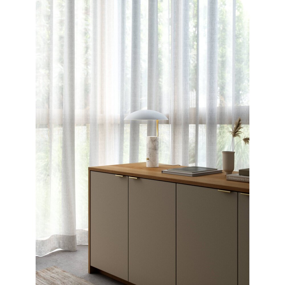 Design For The People by Nordlux MADEM Tischleuchte Messing, Weiß, 1-flammig main product photo