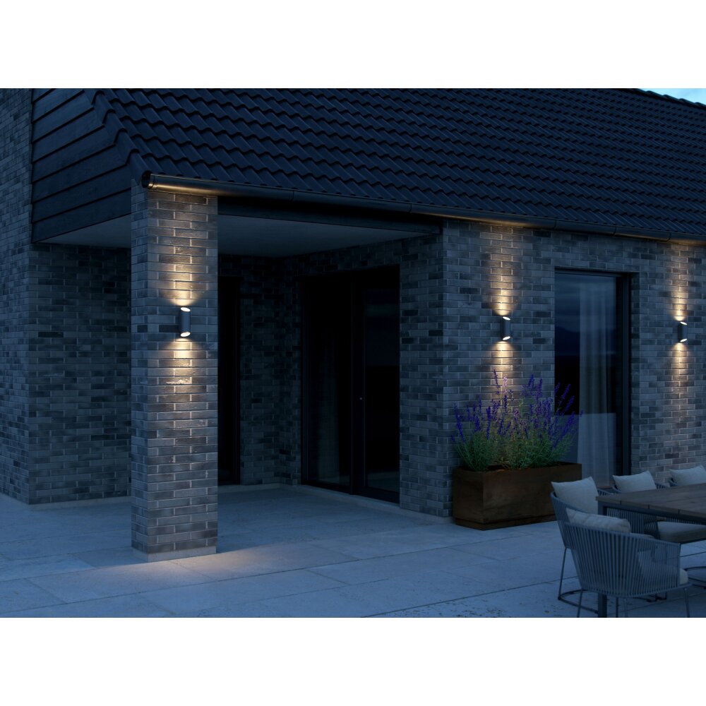 Nordlux NICO Außenwandleuchte Anthrazit, 2-flammig main product photo