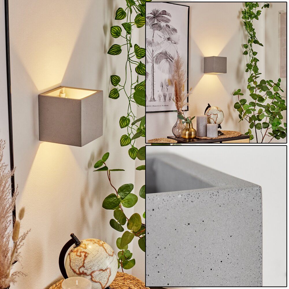 Stettler Wandleuchte Grau, 1-flammig main product photo