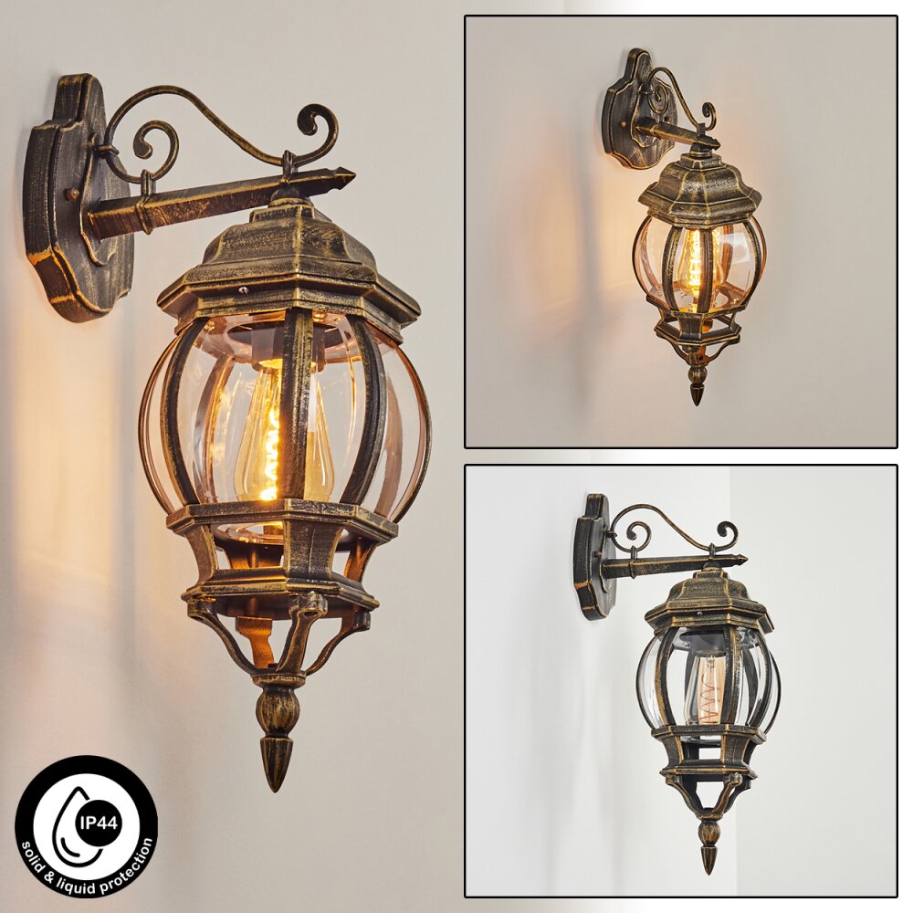 Lentua Außenwandleuchte Braun, Gold, 1-flammig main product photo