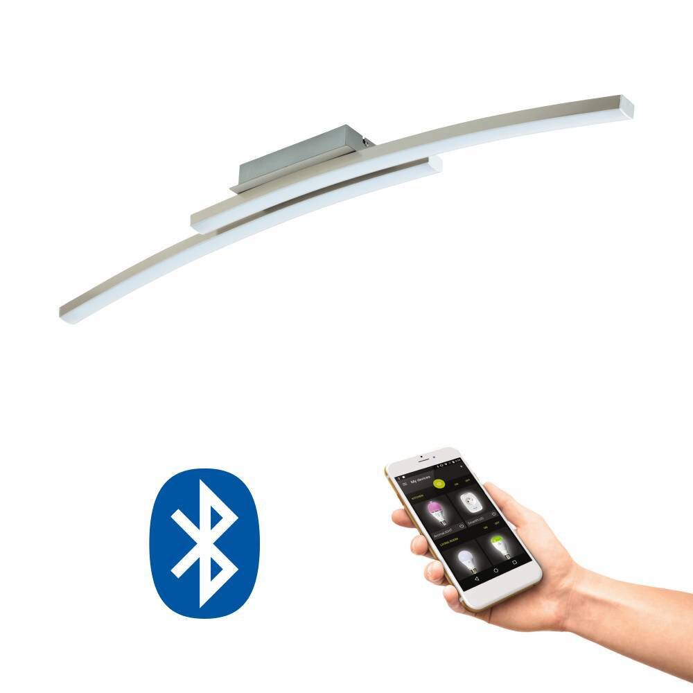 Eglo Leuchten FRAIOLI-C Deckenleuchte LED Nickel-Matt, 2-flammig, Farbwechsler main product photo