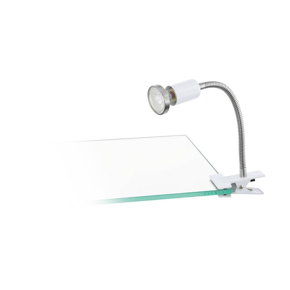Eglo Leuchten LITOS Klemmleuchte LED Nickel-Matt, Weiß, 1-flammig main product photo