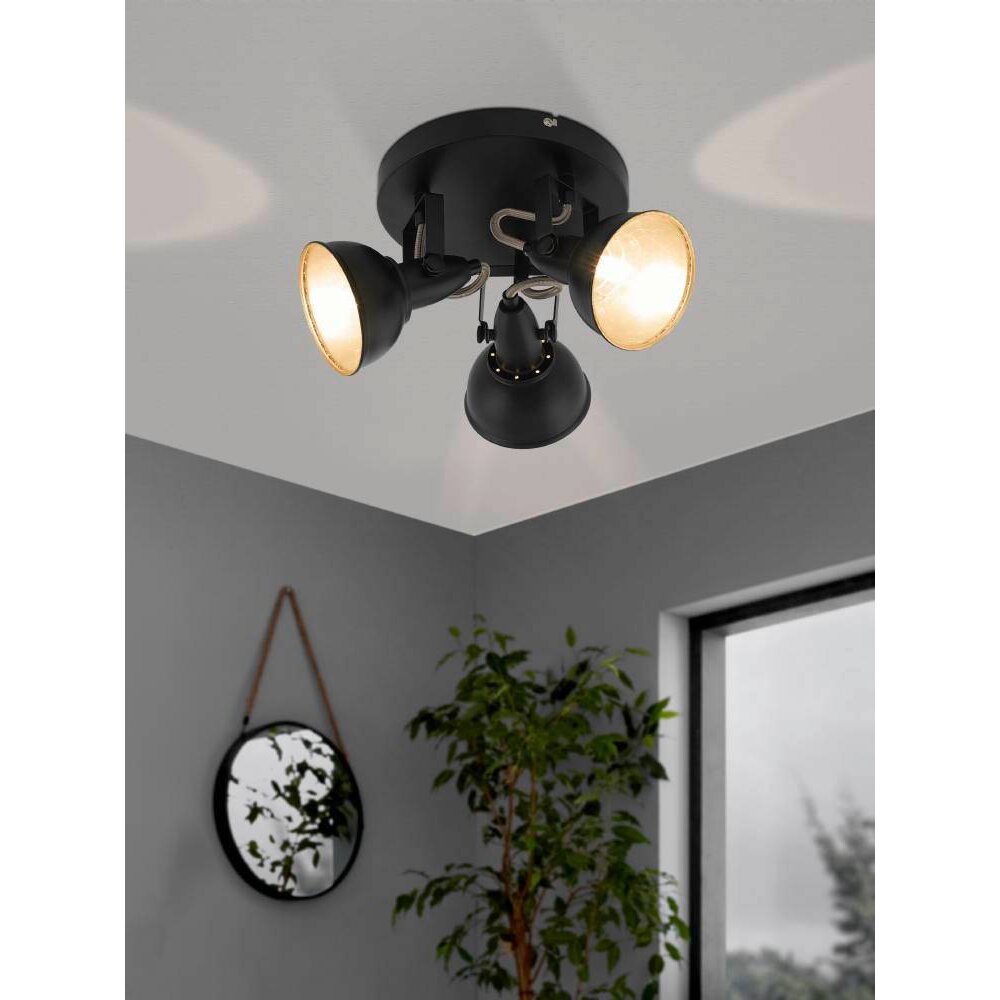 Eglo THORNTON Deckenleuchte Gold, Schwarz, 3-flammig main product photo