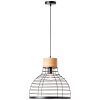 Brilliant Avia Pendelleuchte Holz hell, Schwarz, 1-flammig