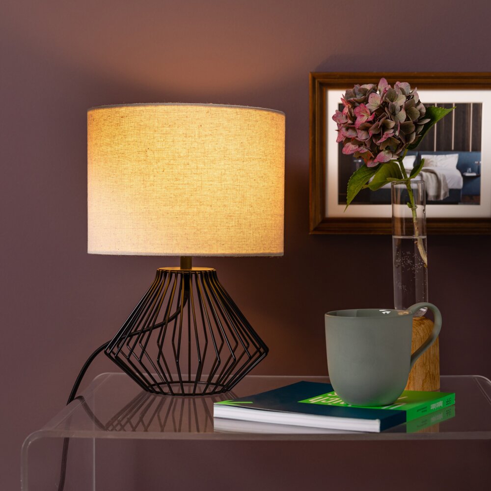Brilliant Melfort Tischleuchte Schwarz, 1-flammig main product photo