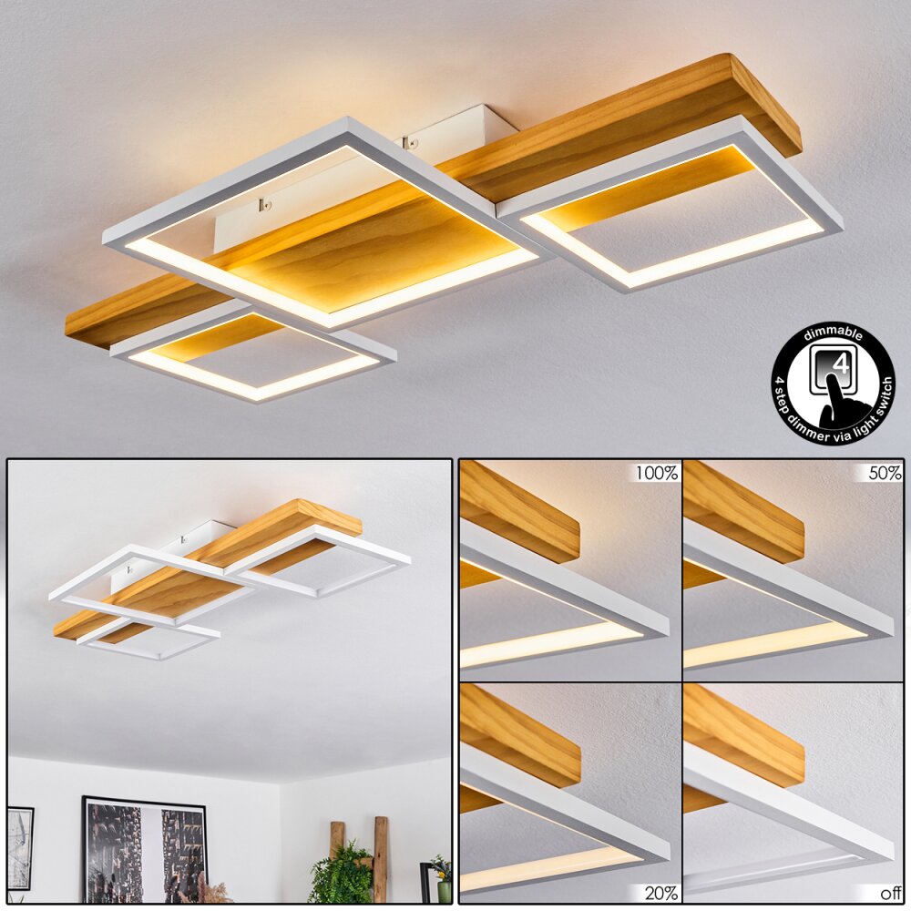 Pompu Deckenleuchte LED Naturfarben, Weiß, 1-flammig main product photo
