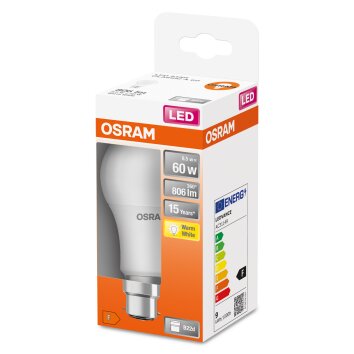OSRAM LED STAR B22d 8,5 Watt 2700 Kelvin 806 Lumen