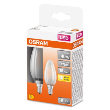 OSRAM LED Retrofit 2er Set E14 4 Watt 2700 Kelvin 470 Lumen