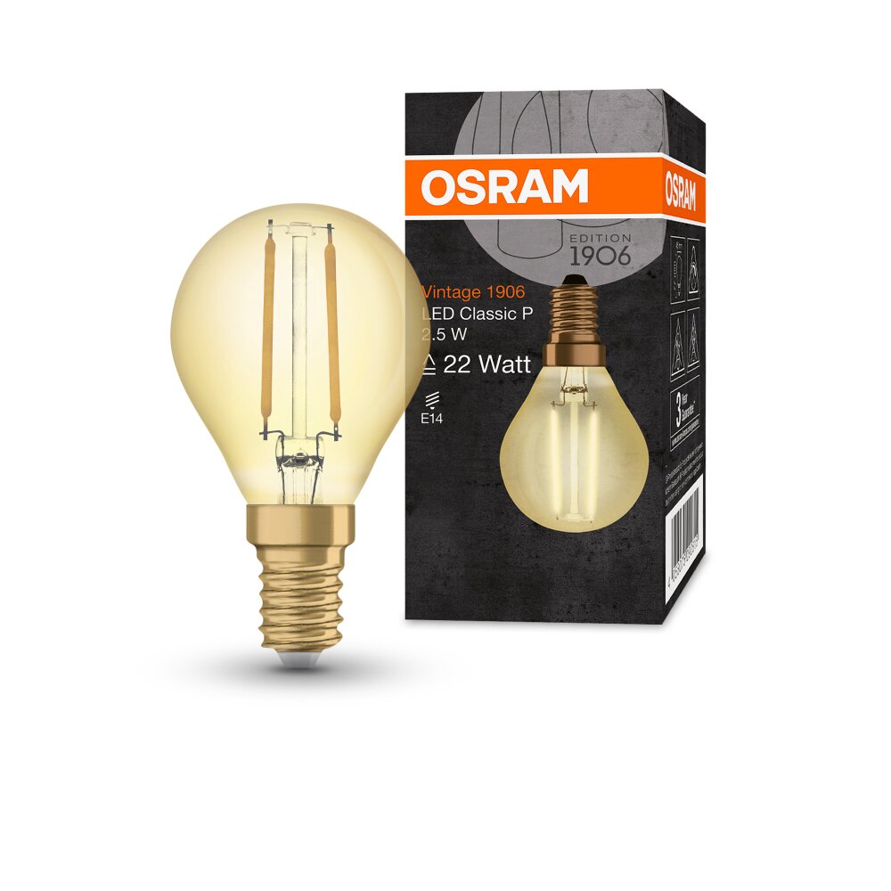 OSRAM Vintage 1906® LED E14 2,5 Watt 2400 Kelvin 220 Lumen main product photo