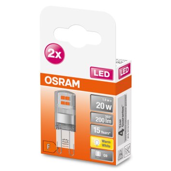 OSRAM LED PIN 2er Set G9 1,9 Watt 2700 Kelvin 200 Lumen