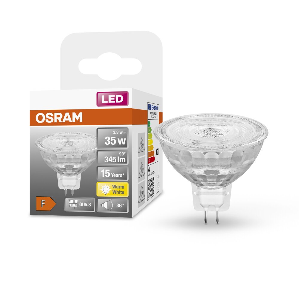 OSRAM LED STAR GU5.3 3,8 Watt 2700 Kelvin 345 Lumen main product photo