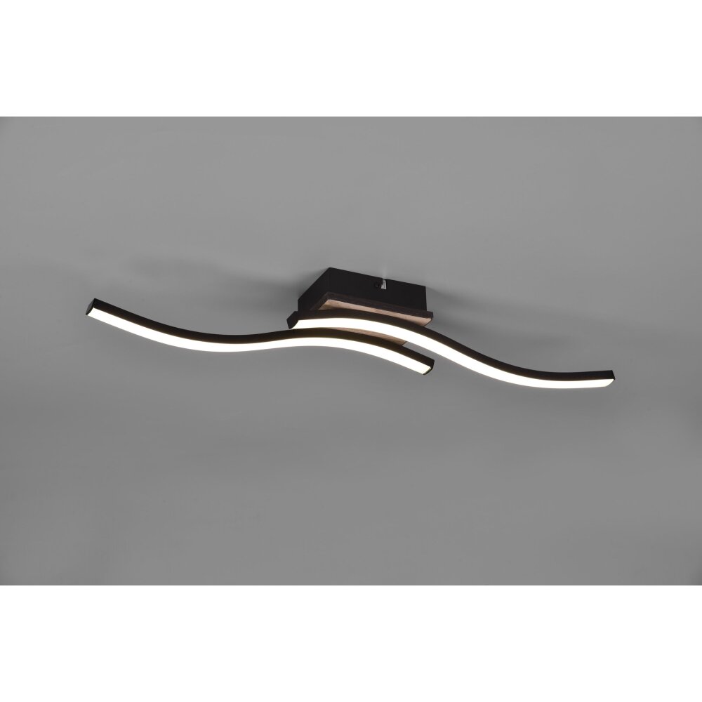 Reality Route Deckenleuchte LED Holzoptik, Schwarz, 2-flammig main product photo