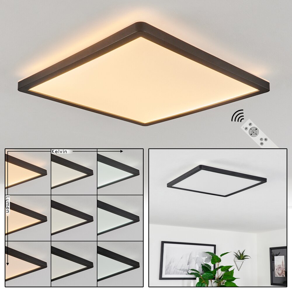 Sasinhosa Deckenpanel LED Schwarz, 1-flammig, Fernbedienung main product photo