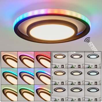 Cavadinha Deckenpanel LED Weiß, 1-flammig, Fernbedienung, Farbwechsler