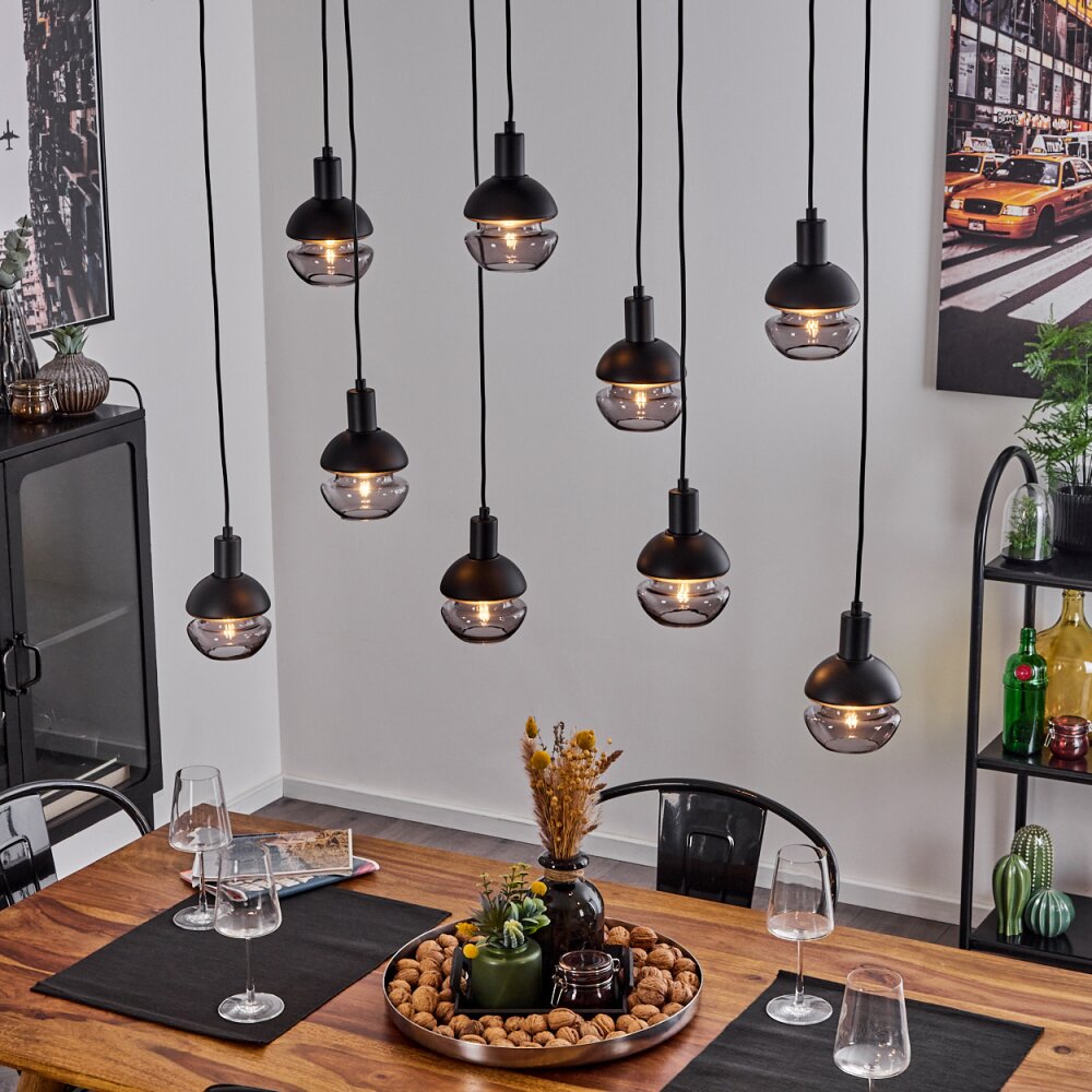 Ventosa Hängeleuchte Schwarz, 9-flammig main product photo