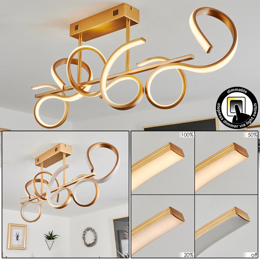 Gora Deckenleuchte LED Messing, 3-flammig main product photo