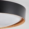 Louea Deckenleuchte LED Braun, Holzoptik, Schwarz, 1-flammig