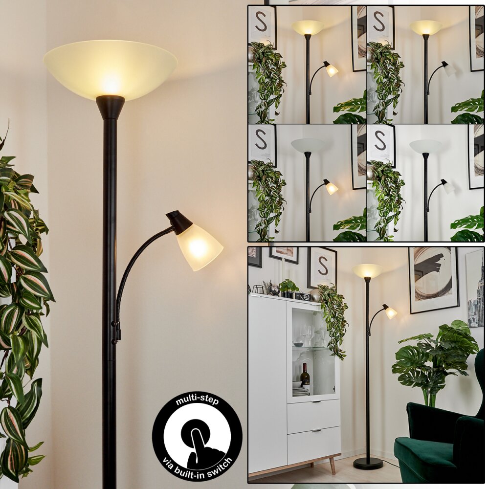 Phong Deckenfluter LED Schwarz, 2-flammig main product photo