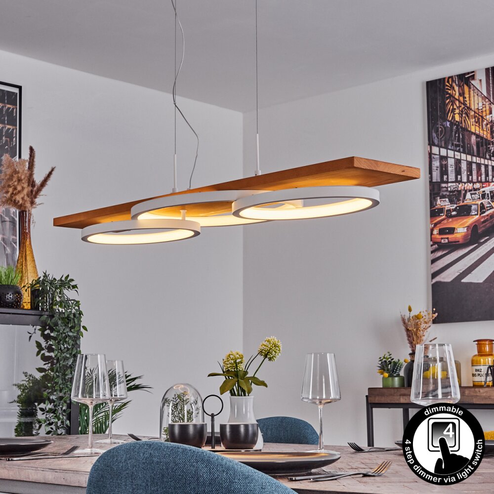Pompu Pendelleuchte LED Naturfarben, Weiß, 1-flammig main product photo