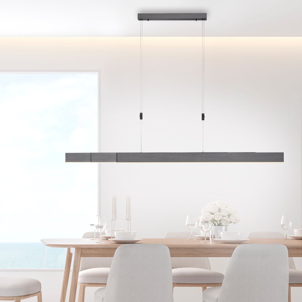Paul Neuhaus PURE-MOTO Pendelleuchte LED Grau, 3-flammig, Fernbedienung main product photo