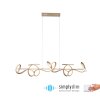 Leuchten Direkt CURLS Pendelleuchte LED Messing, 4-flammig