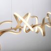 Leuchten Direkt CURLS Pendelleuchte LED Messing, 4-flammig