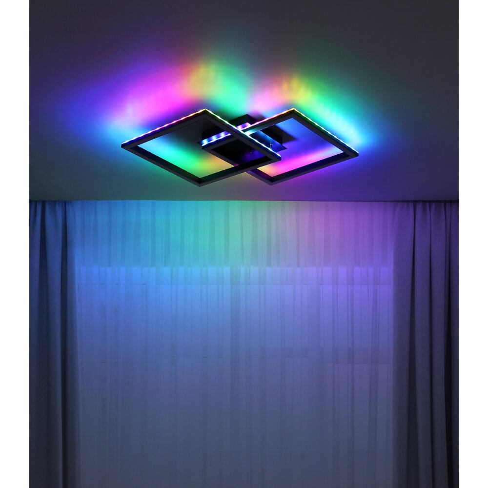 Globo JEPP Deckenleuchte LED Schwarz, 1-flammig, Fernbedienung main product photo