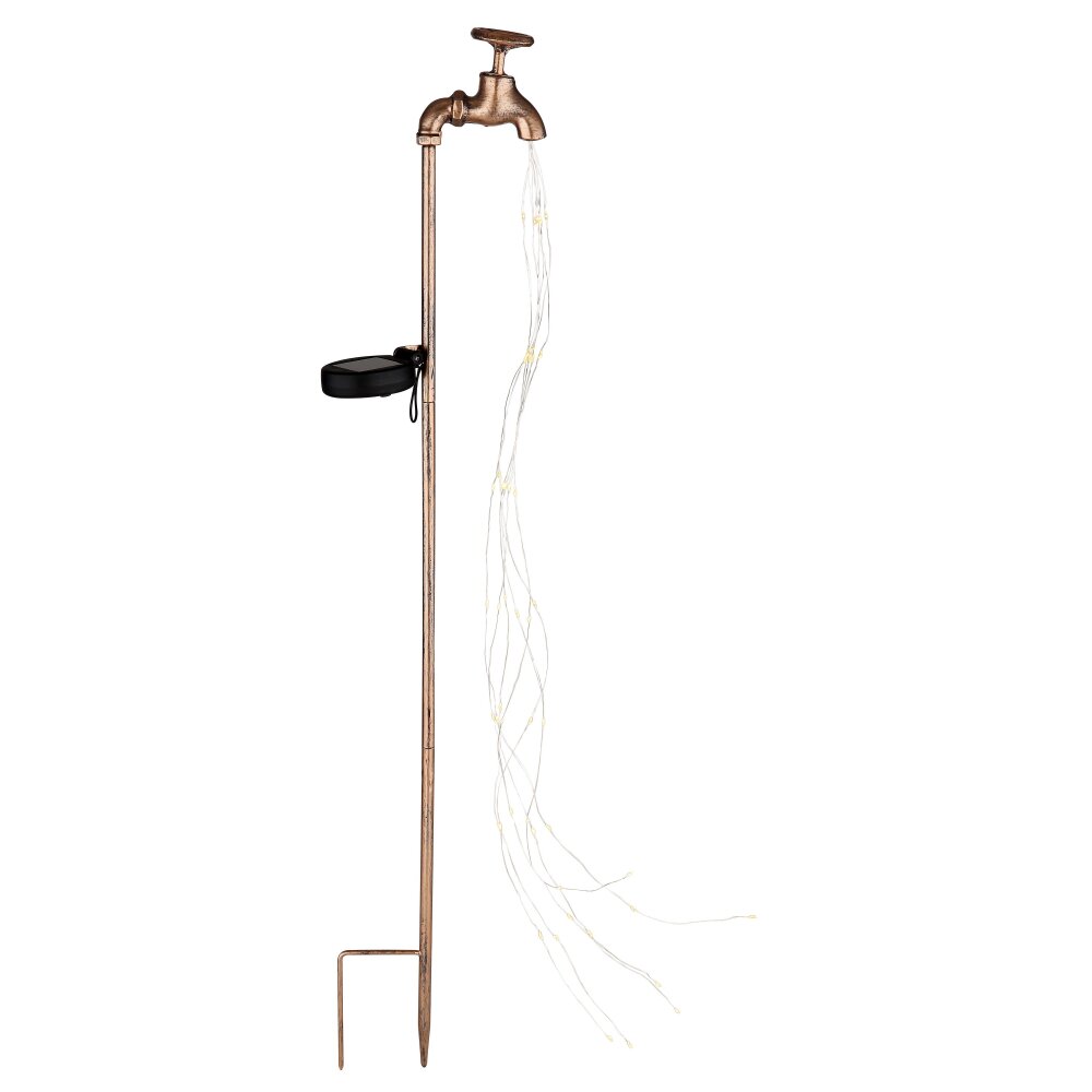 Globo WASSERHAHN Solarstehleuchte LED Gold, 60-flammig main product photo