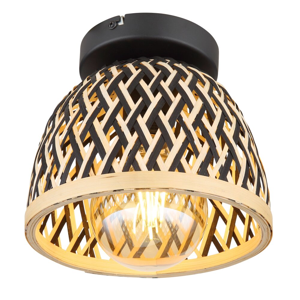 Globo COLLY Deckenleuchte Schwarz, 1-flammig main product photo