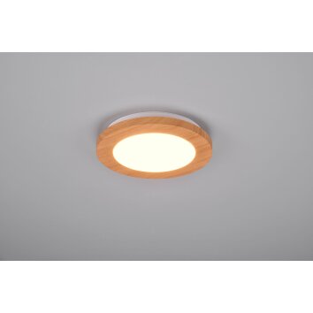 Reality Camillus Deckenpanel LED Holzoptik, Weiß, 1-flammig Reality Camillus Deckenpanel LED Holzoptik, Weiß, 1-flammig