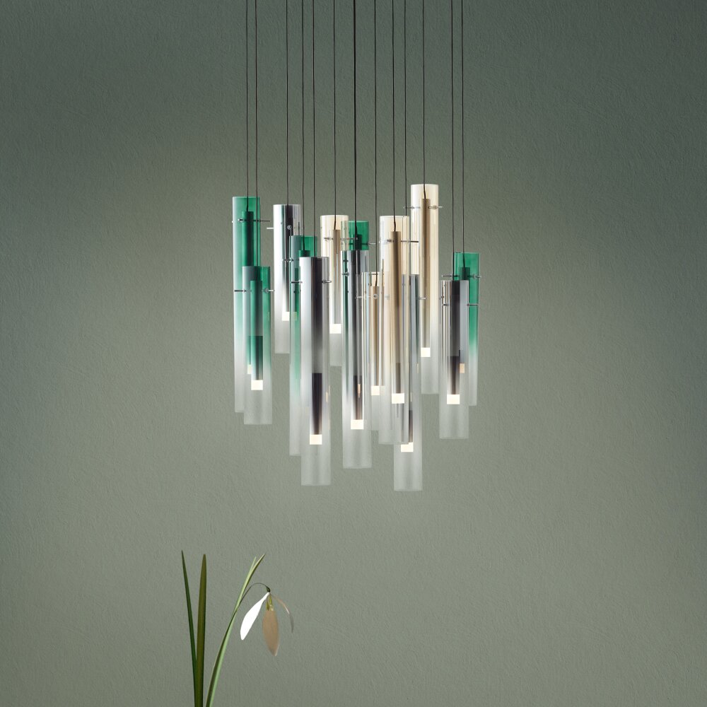 Brilliant Inez Pendelleuchte LED Silber, 14-flammig main product photo