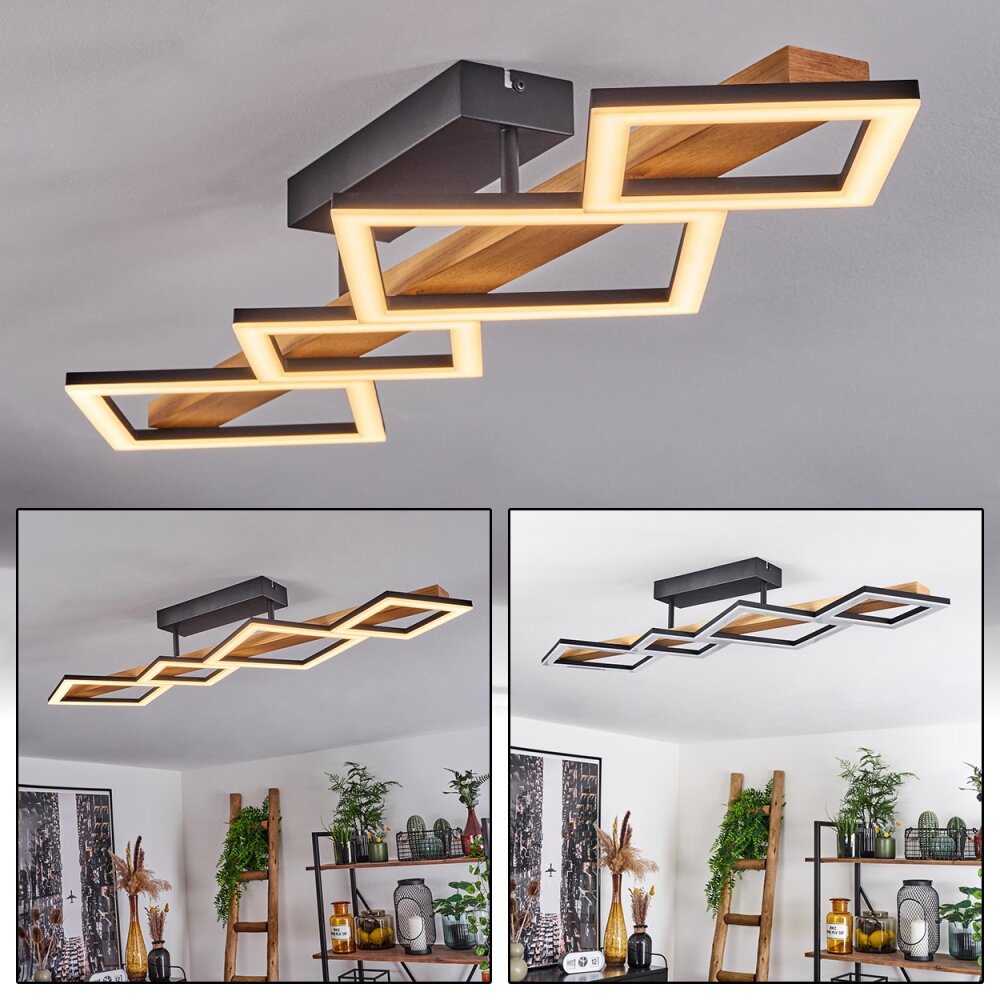 Tavon Deckenleuchte LED Naturfarben, Schwarz, 1-flammig main product photo