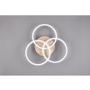 Reality Circle Deckenleuchte LED Holzoptik, Schwarz, 1-flammig, Fernbedienung