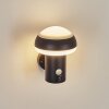 Vinara Außenwandleuchte LED Schwarz, 1-flammig, Bewegungsmelder