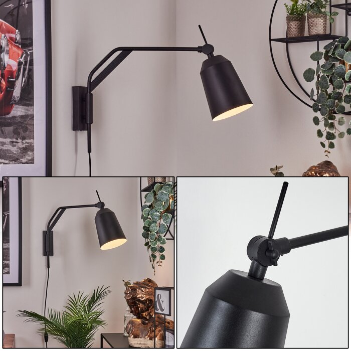 Sacriquier Wandleuchte Schwarz, 1-flammig Sacriquier Wandleuchte Schwarz, 1-flammig