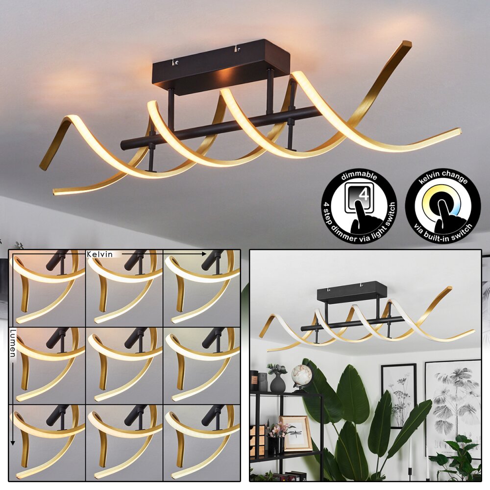 Khovet Deckenleuchte LED Schwarz, 1-flammig main product photo