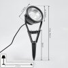 Idual Phniet Gartenstrahler LED Schwarz, 1-flammig, Fernbedienung, Farbwechsler