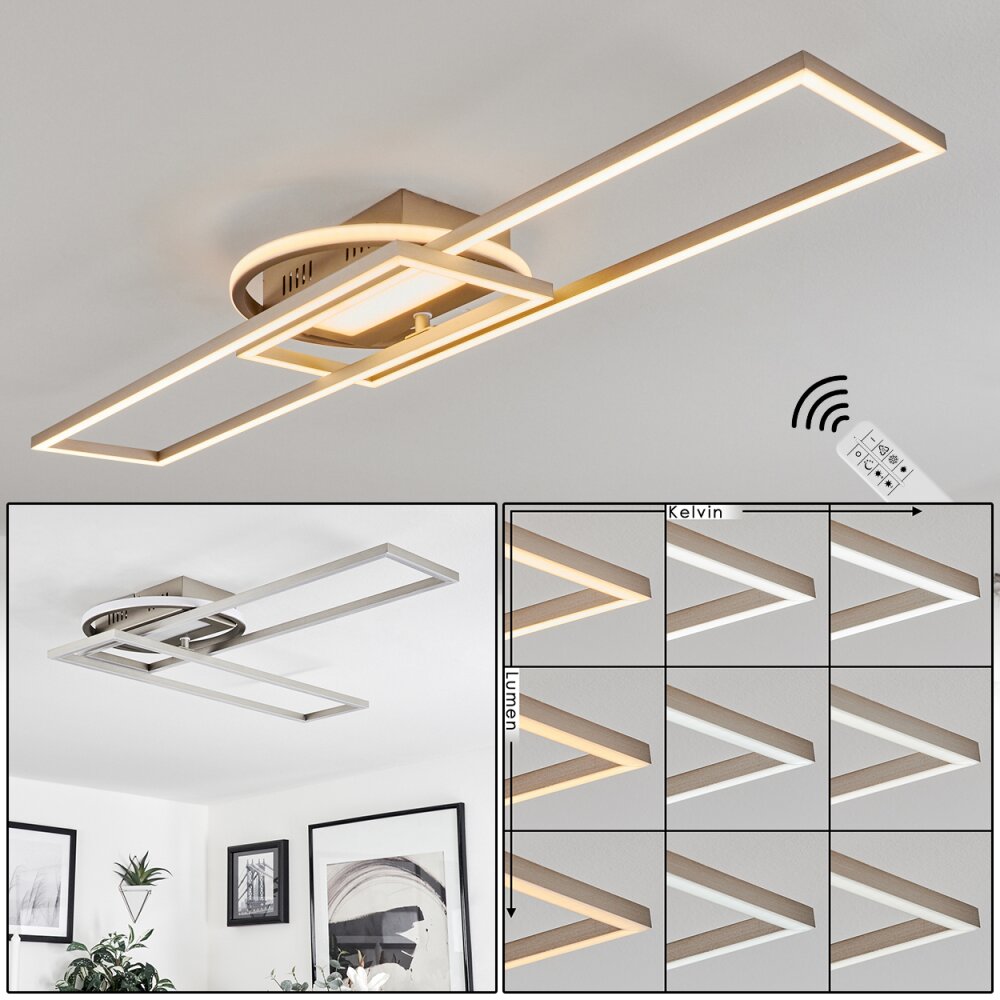 Lillavois Deckenleuchte LED Nickel-Matt, 1-flammig, Fernbedienung main product photo