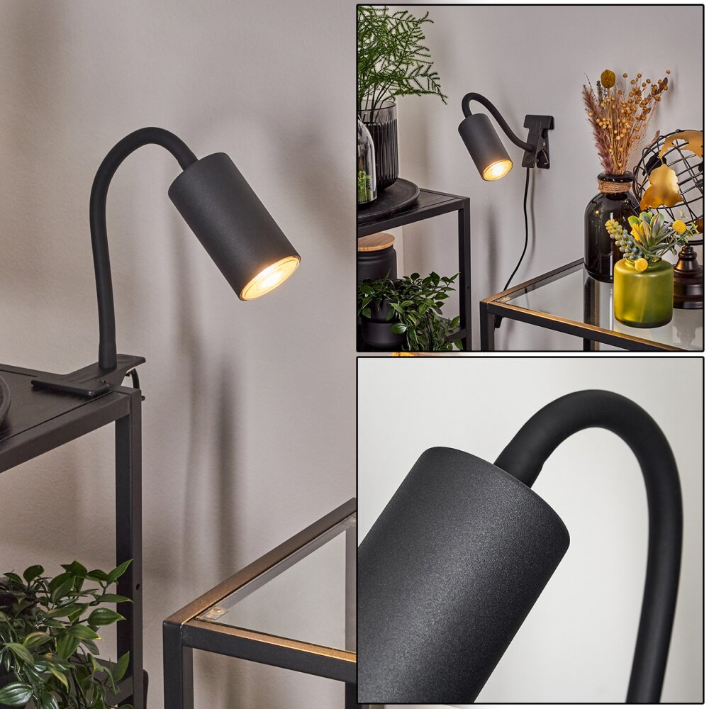 Javel Klemmleuchte Schwarz, 1-flammig main product photo